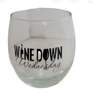 Wine Down Wednesday Stemless Wine Glasses Set of 4